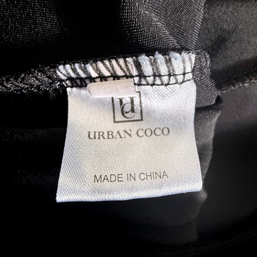 Urban Coco Womens Black Textured Flared Skater Mini Skirt Size L - Picture 6 of 10